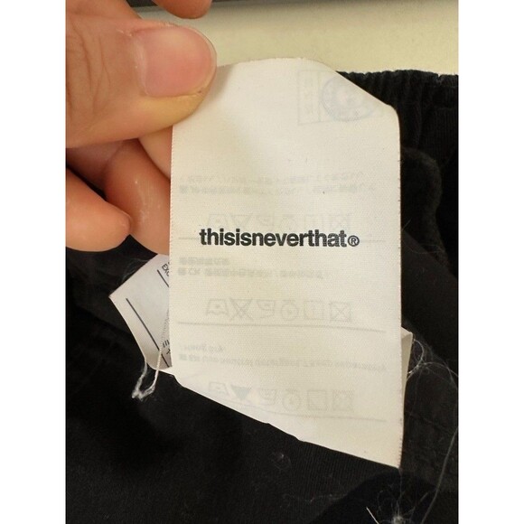 Thisisneverthat Easy Pant Pull On Straight Leg Washed Black Cotton Street Men M - Picture 14 of 15